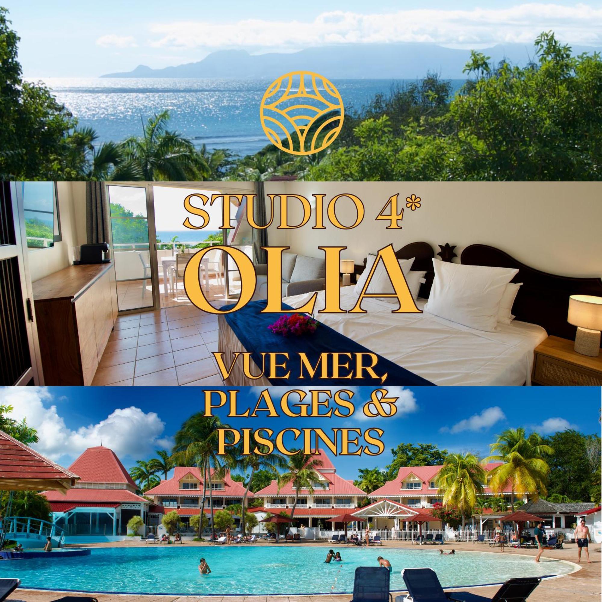 Studio Olia A P&V - Plages, Piscines Et Vue Mer! Sainte-Anne  Ngoại thất bức ảnh